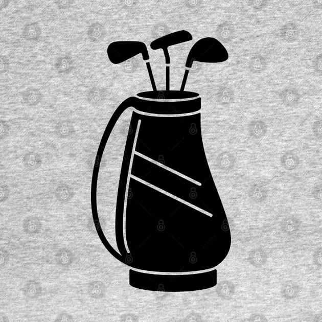 Golf Bag With Golf Clubs by THP Creative